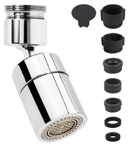 Adattatore per erogatore a spruzzo - Adattatore per rubinetto - Rotazione a 360° - Risparmio idrico - Aeratore per rubinetto da cucina - Adatto per uso interno ed esterno