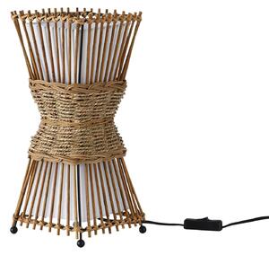 Lampada da tavolo SKOV – Ø 19 cm, 2 lampadine E14 – Realizzata a mano in bambù e rattan per dare un tocco naturale alla tua casa