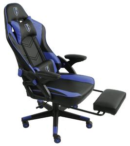 Sedia da gaming ergonomica con poggiapiedi estraibile
