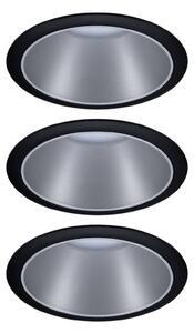 Paulmann Cole spot LEDlight argento-nero set 3x
