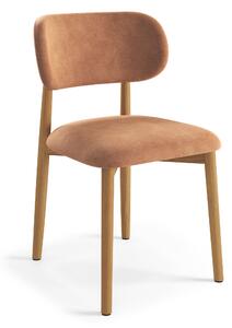 ALMO Terracotta (Danny 204) / telaio in rovere laccato – SEDIA IN LEGNO PER SOGGIORNO / SALA DA PRANZO / CUCINA RETRÒ