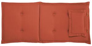 Set di 2 cuscini per sedie da giardino Cuscino per schienale in poliestere rosso Design moderno Cuscino per esterni Beliani
