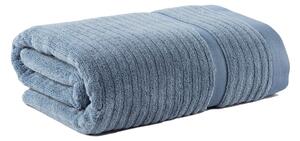 Telo Bagno In Cotone Stripe CM. 100x150 Spugnissima Tinta Unita Avio Caleffi