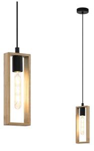 EGLO Littleton, Flessibile, Nero, Legno, Legno, Acciaio, Legno, Rettangolare, Soggiorno
