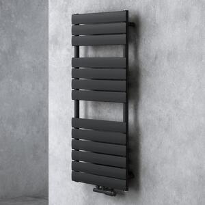 Doporro Scaldasalviette da Parete per Bagno 120x60 cm, Radiatore Termoarredo Piatto in Acciaio ad Acqua Calda, Attacco Basso Centrale, Colore Antracite