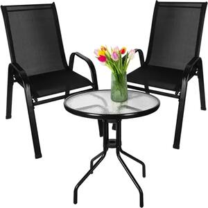 Set mobili da balcone - tavolo + 2 sedie 23461