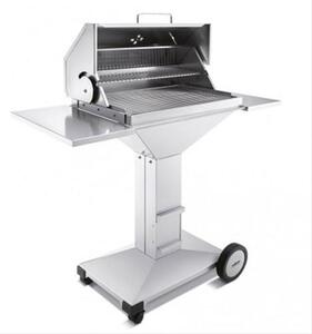 Stazione barbecue Thüros T4, acciaio inossidabile, mobile, per carbone, dimensioni 40 x 60 cm