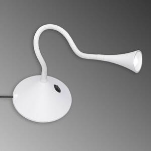 Reality Leuchten Lampada da tavolo a LED flessibile Viper in bianco