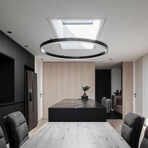 S.LUCE Ring 60 Lampada a sospensione a LED con sospensione da 5 m, colore: caffè