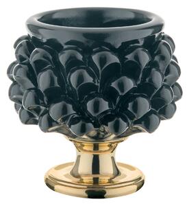 Bongelli Preziosi Vaso portapiantina dalle linee moderne Marmorino Nero Vasi Moderni,Vasi di Design