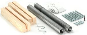 Kit di accessori per scala a scomparsa: 2 molle, colore argento