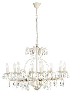 ONLI - Lampadario a catena TERESA 8xE14/6W/230V crema/patina