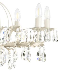 ONLI - Lampadario a catena TERESA 8xE14/6W/230V crema/patina