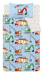 Biancheria da letto per bambini blu per culla 120x150 cm Digger Dreams – Catherine Lansfield