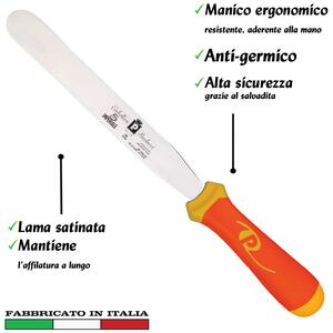 Spatola per salsa lama inox 18 cm Manici in polipropilene gomma antiscivolo atossici. trattamento germicida. adatto lavastovi