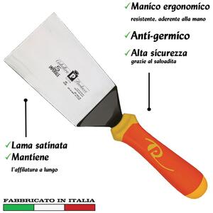 Spatola per lasagne inox 17 cm Manici in polipropilene gomma antiscivolo atossici. trattamento germicida. adatto lavastovigli