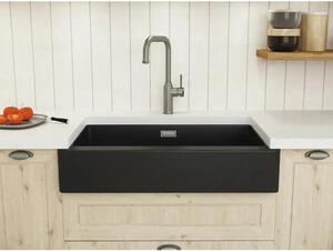 Lavello da cucina in stile rustico Blanco VINTERA XL 9-UF 89,6 x 51 cm nero 526110