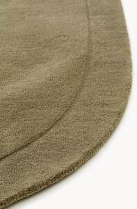 Passatoia in lana tessuta a mano dalla forma organica Shape