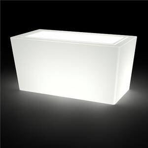 Fioriera Porta vaso, in polietilene con illuminazione Dimensioni 80x40x h 39 cm Modello Ionico spessore 2 mm colore trasparente