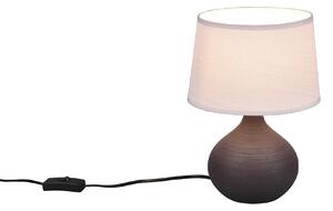 Lampada tavolo da Interno E14 in Ceramica Marrone