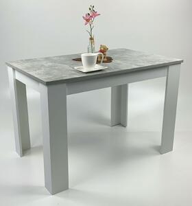 Mobili SD Tavolo da pranzo effetto cemento bianco 110 x 70 Moderno Giovane