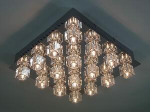 Lampada da soffitto a LED e alogena "Crystal" con 16 luci, telecomando e cambio colore