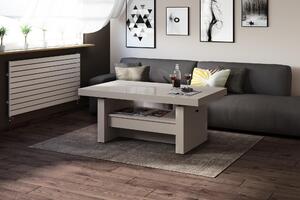 Tavolino di design Aversa H-111 con cassetto estraibile e regolabile in altezza, tavolo da pranzo