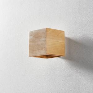 SOLLUX LIGHTING Applique Ara a cubo di legno