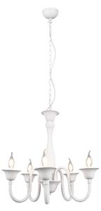 Lampadario da Interno E14 in Metallo Bianco Opaco