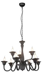 Lampadario da Interno E14 in Metallo Antracite