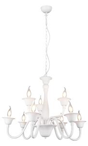 Lampadario da Interno E14 in Metallo Bianco Opaco