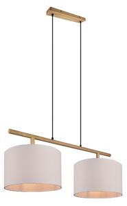 Lampada a Sospensione da Interno E27 in Legno naturale Legno Naturale