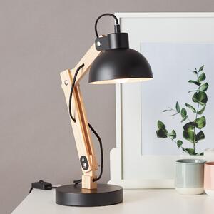 Lampada da tavolo decorativa - orientabile - altezza 42 cm - metallo/legno