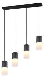 Lampada a Sospensione da Interno E27 in Metallo Nero Opaco