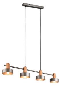 Lampada a Sospensione da Interno a Led in Metallo Nichel Anticato