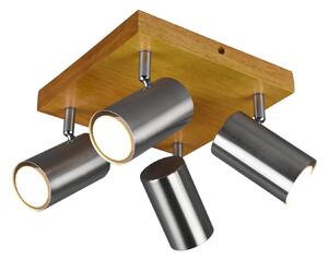 Spot da Interno a Led in Metallo Nickel Opaco
