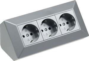 ChiliTec Multipresa a 3 prese 230 V argento
