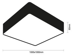 Plafoniera LED/340W/230V 3000/4000/6500K 100x100 cm nero
