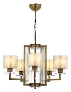 Lampadario a catena VARANA 5xE27/40W/230V, finitura bronzo
