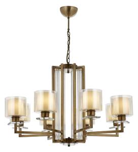 Lampadario a catena VARANA 8xE27/40W/230V, finitura bronzo