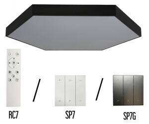 Plafoniera da soffitto LED/240W/230V 3000/4000/6500K diam. 120 cm nera