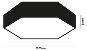 Plafoniera da soffitto LED/240W/230V 3000/4000/6500K diam. 120 cm nera