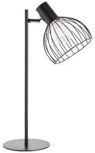 Lampada BRILLIANT, lampada da tavolo Blacky nera opaca, 1x A60, E27, 40 W, con interruttore a cordicella
