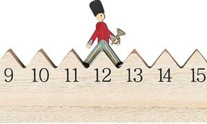 IB Laursen Calendario dell'Avvento guardiano ambulante 75 cm calendario natalizio in legno xmas