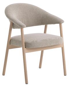 Sedia imbottita GARDA Beige Mélange / rovere sbiancato oliato