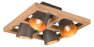 Plafoniera da Interno E14 in Metallo Nickel Anticato