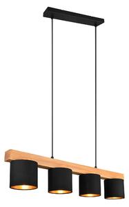 Lampada a Sospensione da Interno E14 in Legno naturale Legno Naturale