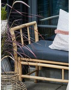 Panca da giardino in bambù con cuscino Mandisa