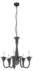Lampadario da Interno E14 in Metallo Antracite