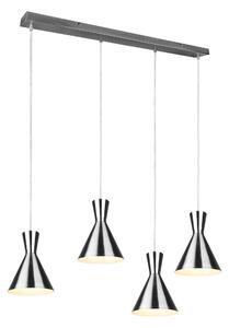 Lampada a Sospensione da Interno E27 in Metallo Nickel Opaco